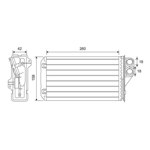 Valeo Heater Matrix Core Heat Exchanger 811634
