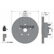 Textar 2 x Internally Vented Front Brake Discs 92031300-x2