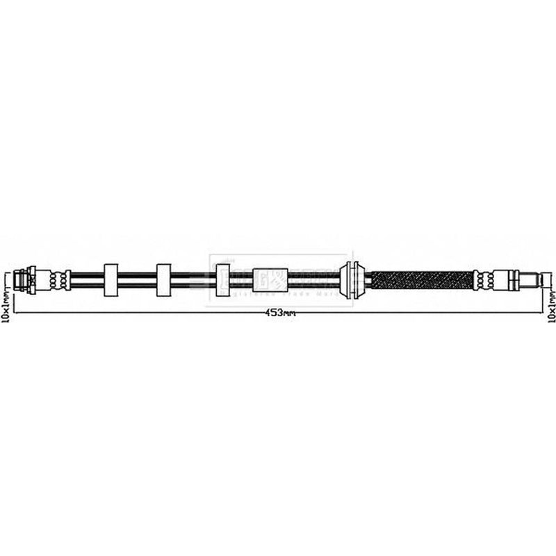 Borg & Beck Brake Hydraulic Hose Line Front R BBH8238
