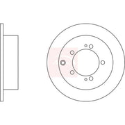 Apec 2 x Solid Rear Brake Discs DSK2317-x2