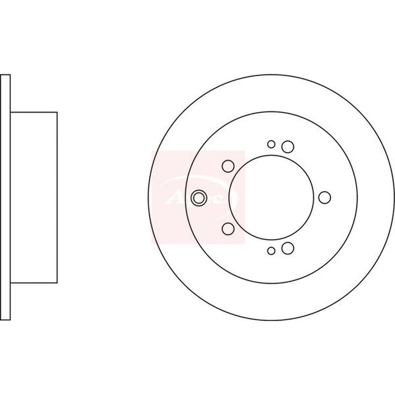 Apec 2 x Solid Rear Brake Discs DSK2317-x2