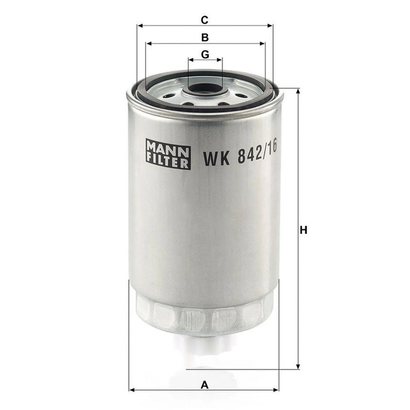 MANN-FILTER Fuel Filter Element WK 842/16 OE CBU1251 CBU1920