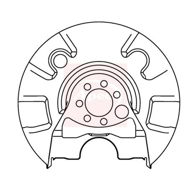 Apec Brake Disc Splash Guard Rear Right ASG1040