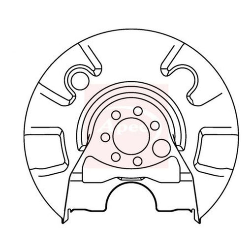 Apec Brake Disc Splash Guard Rear Right ASG1040