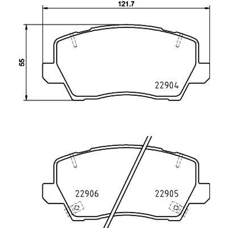 DON Front Brake Pad Set PCP1800