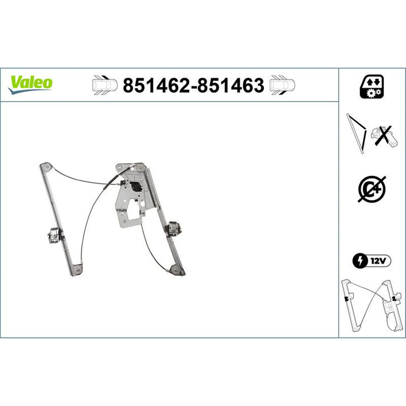Valeo Electric Window Regulator Lifter Left Front 851462