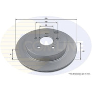 Comline 2 x Vented Rear Brake Discs ADC4096V