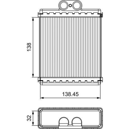 Valeo Heater Matrix Core Heat Exchanger 811550