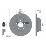 Textar 2 x Rear Brake Discs 92121903-x2