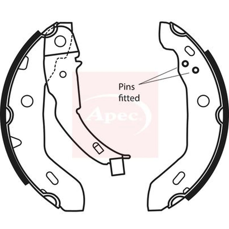 Apec Brake Shoe Set Axle Kit SHU589