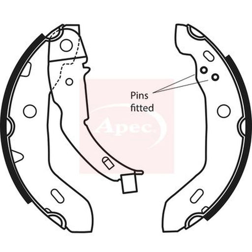 Apec Brake Shoe Set Axle Kit SHU589
