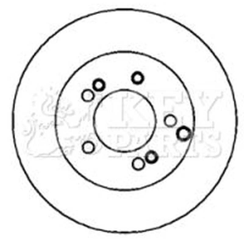 Key Parts 2 x Solid Rear Brake Discs KBD4366-x2