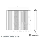 Blue Print Cabin Air Filter (Pollen Filter) ADBP250072