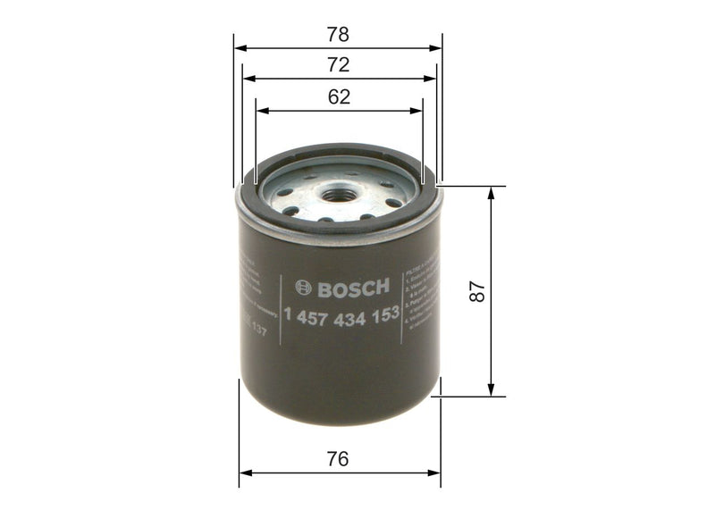 Bosch Fuel Filter Element 1457434153