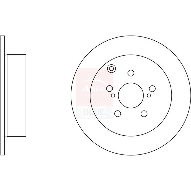 Apec 2 x Solid Rear Brake Discs SDK6178-x2