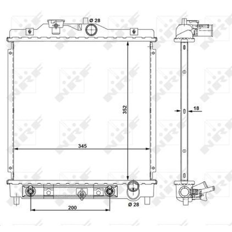 NRF Engine Radiator 516355