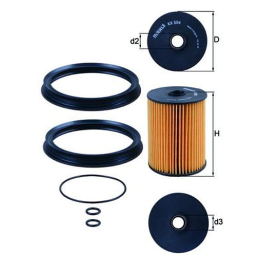 Mahle Fuel Filter Element in the fuel tank KX 504D