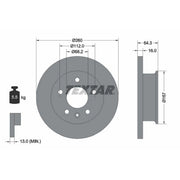 Textar 2 x Solid Front Brake Discs 92055900-x2