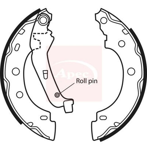Apec Brake Shoe Set Axle Kit SHU586