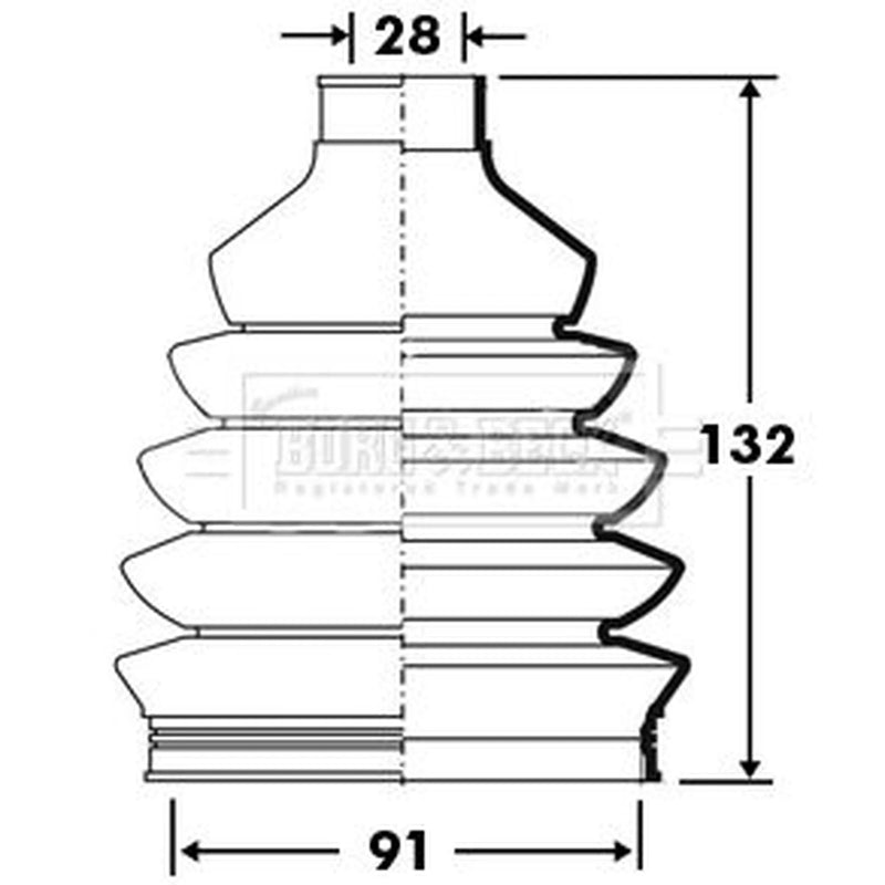 Borg & Beck Drive Shaft Bellow Kit Wheel Side Thermoplast BCB2386