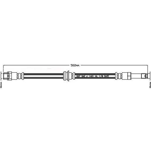 Abtex Brake Hydraulic Hose Line Right ABH1067