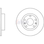 Fahren 2 x Solid Rear Brake Discs FBD6821-x2