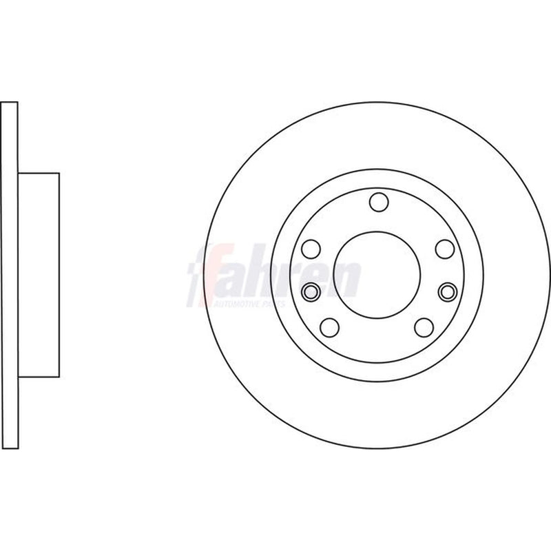 Fahren 2 x Solid Rear Brake Discs FBD6821-x2