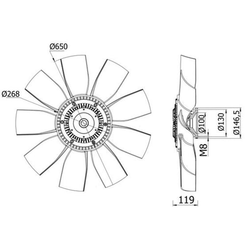 Mahle Engine Cooling Fan CFF 417 000S