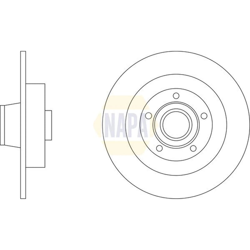 NAPA 2 x Rear Brake Discs NBD5879-x2