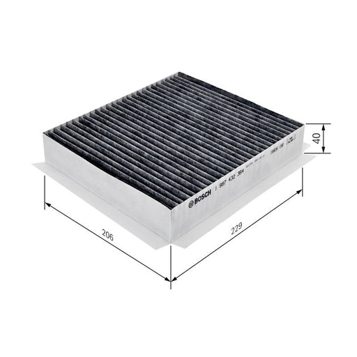 Bosch Cabin Air Filter (Pollen Filter) Behind the rad 1 987 432 364