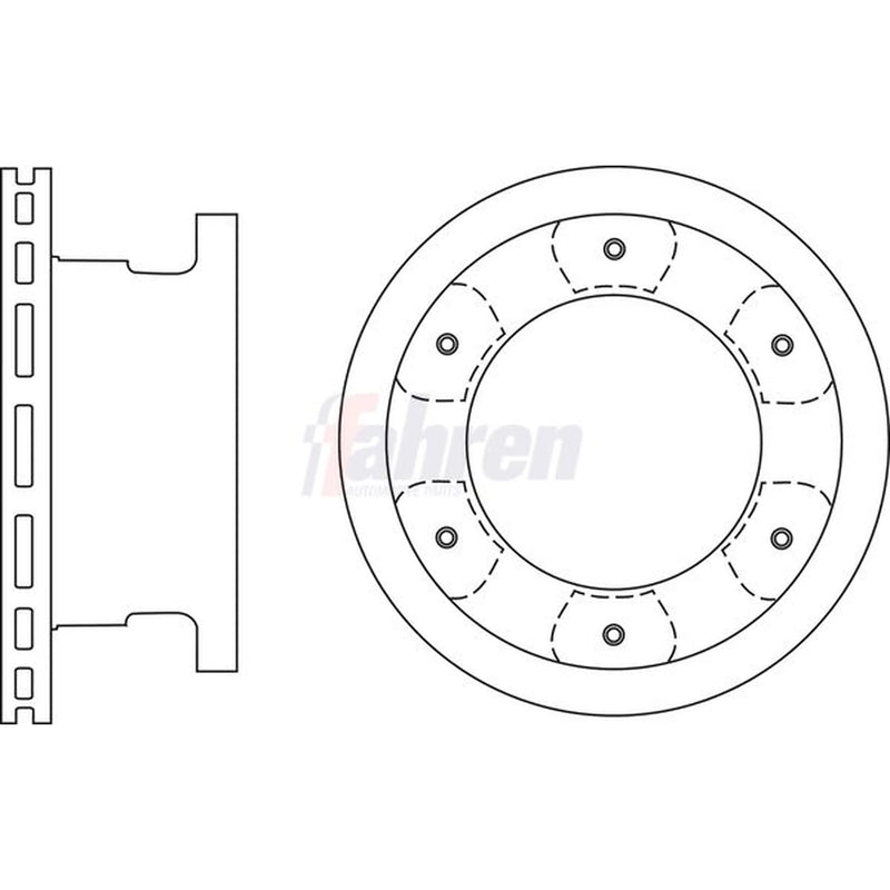 Fahren 2 x Vented Rear Brake Discs FBD7149-x2