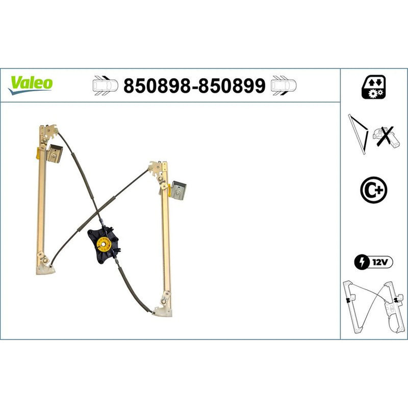 Valeo Electric Window Regulator Lifter Left Front 850898