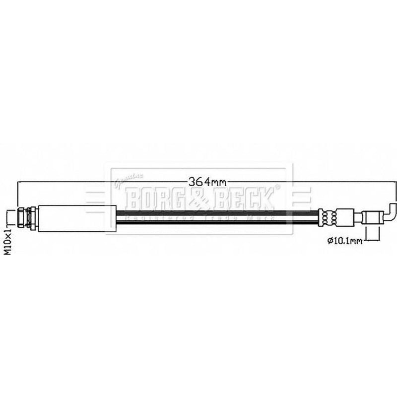 Borg & Beck Brake Hydraulic Hose Line Rear Right BBH8474