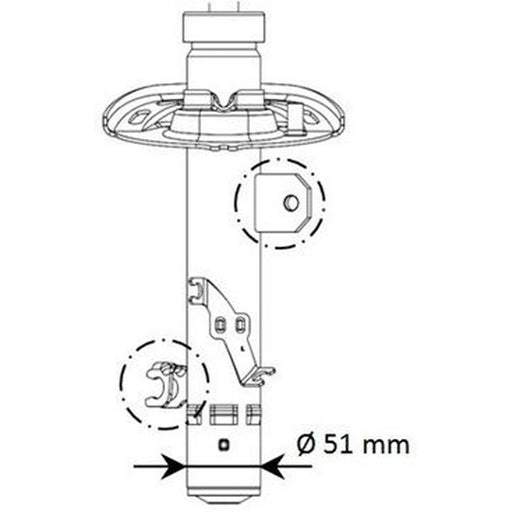 KYB Shock Absorber Damper Strut Front Right 339794