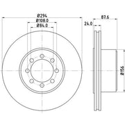 Mintex Lcv Van Kits internally vented 294mm MVK0071