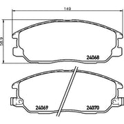 Mintex Front Brake Pad Set MDB2339