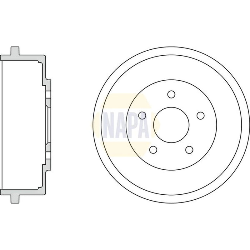 NAPA Brake Drum Assembly Rear NDR1008