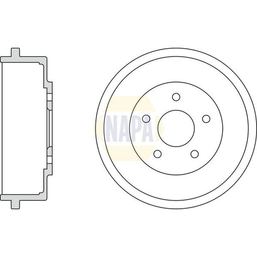 NAPA Brake Drum Assembly Rear NDR1008