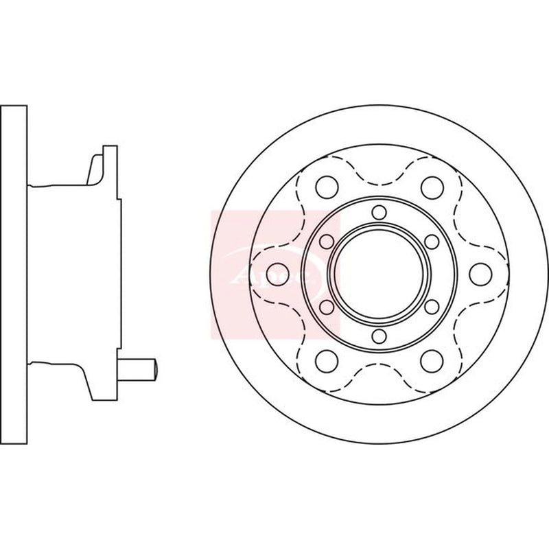 Apec 2 x Solid Front Brake Discs DSK2575-x2