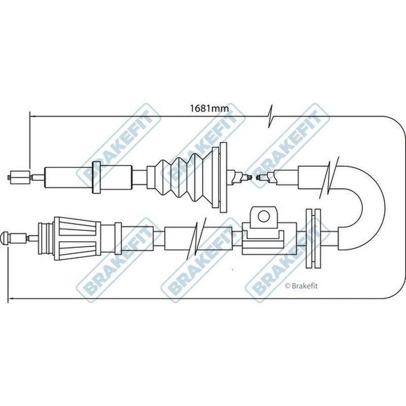 Apec Handbrake Cable Right Rear BBC3503