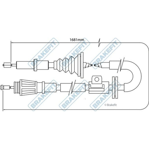 Apec Handbrake Cable Right Rear BBC3503