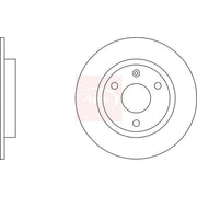 Apec 2 x Solid Front Brake Discs DSK124-x2