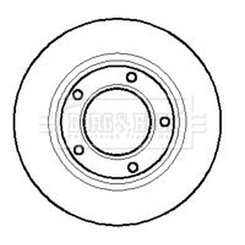 Borg & Beck 2 x Solid Front Brake Discs BBD4876-x2