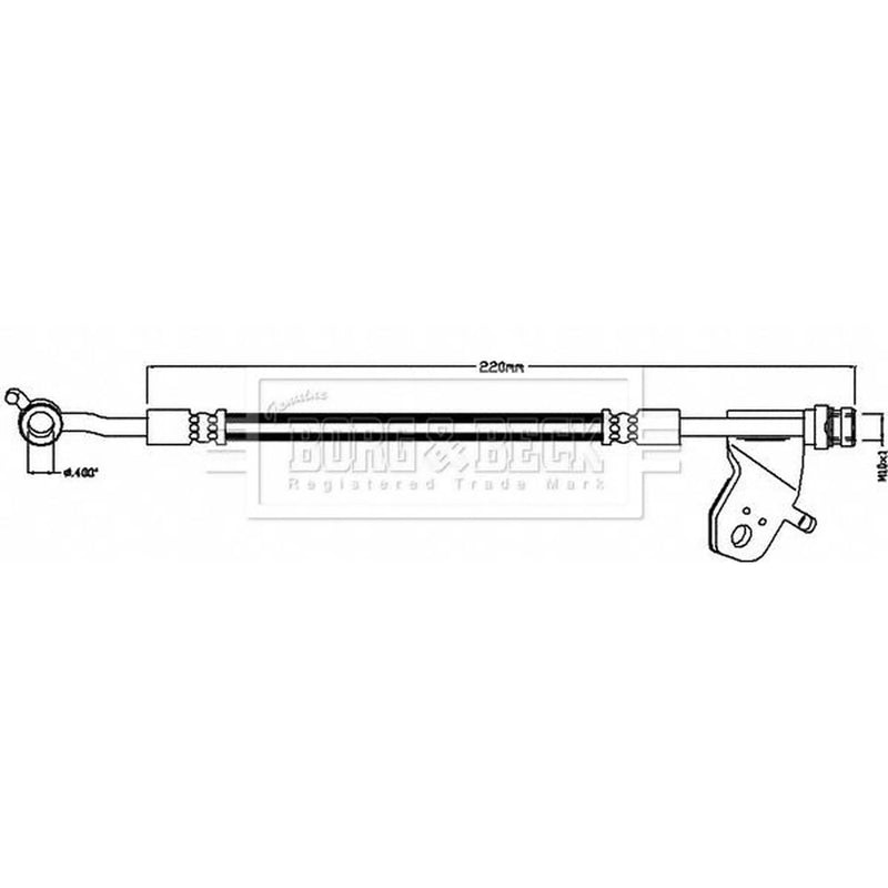 Borg & Beck Brake Hydraulic Hose Line Rear BBH8578