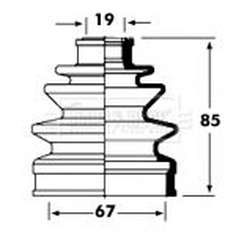 Borg & Beck Drive Shaft Bellow Kit Wheel Side BCB2355