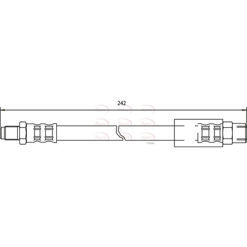 Apec Brake Hydraulic Hose Line Rear HOS3393