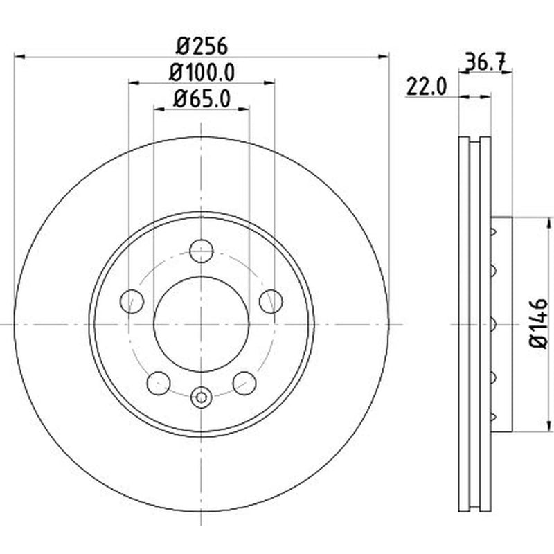 Mintex Mintex Front Brake Disc Kit MDK0152