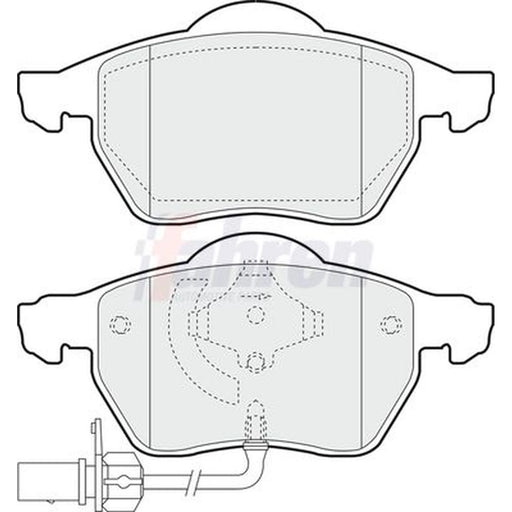 Fahren Front Brake Vented Discs & Pads fits Audi A6 C6 2004-2011 2.0 2.4