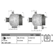 Denso Car Alternator 12V fits Toyota Land Cruiser 200 2007-2008 4.5