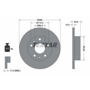 Textar 2 x Solid Front Brake Discs 92102900-x2